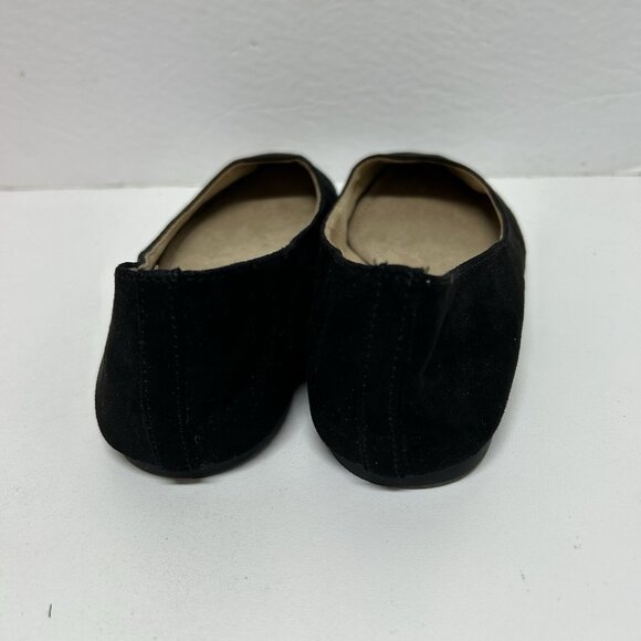 Old Navy Ballet Flats Size 9 Black Suede Leatherette Classic Casual Preppy Comfy - Picture 4 of 9